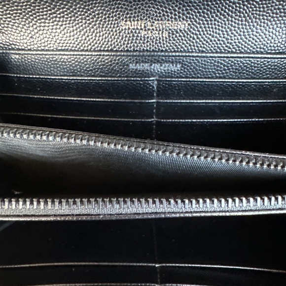 SOLD YSL Monogram Large Flap Wallet in Grained Leather - Picture 6 of 9